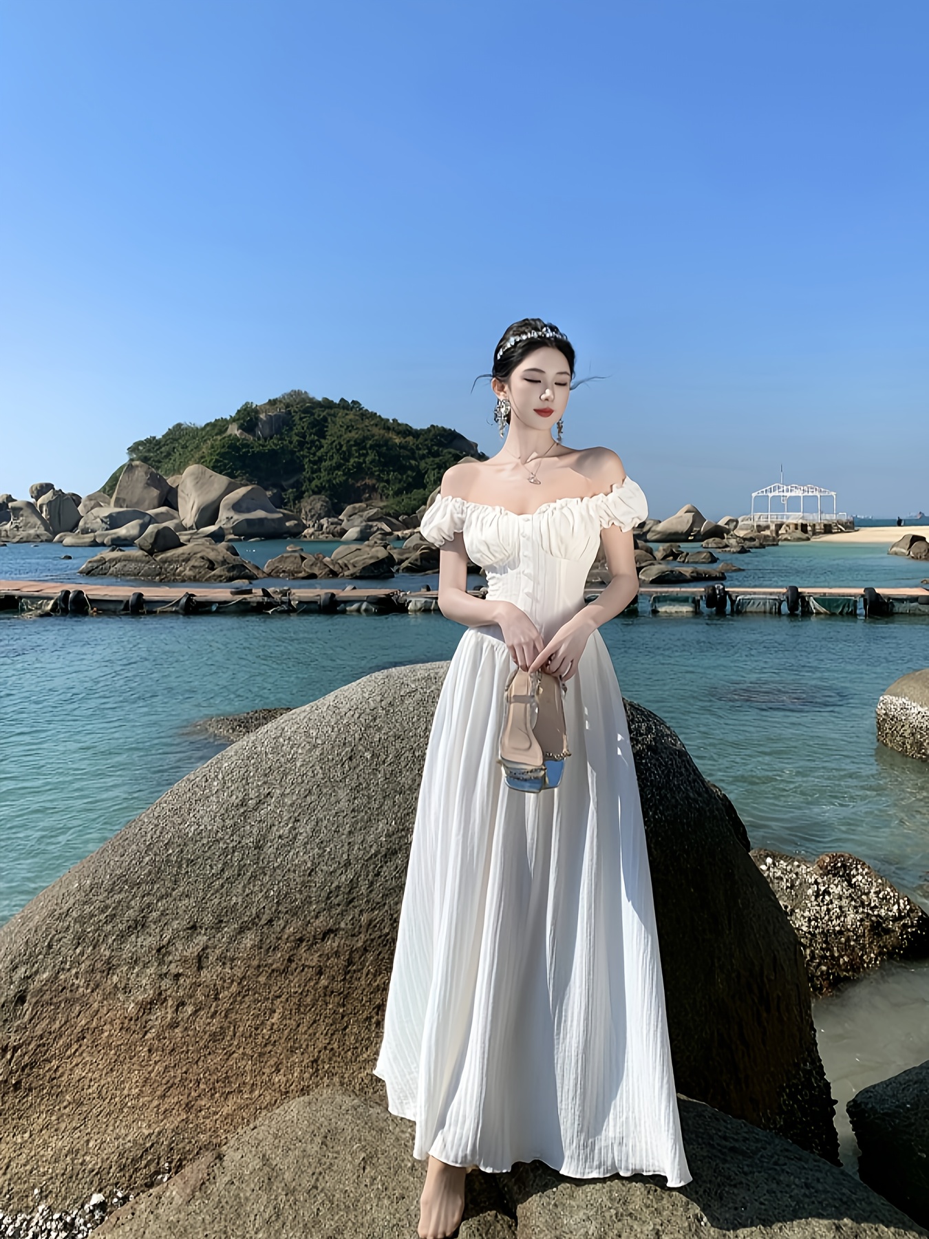 2025 zomer dames jurk witte strand vakantie - Temu Netherlands, image size:800x1067