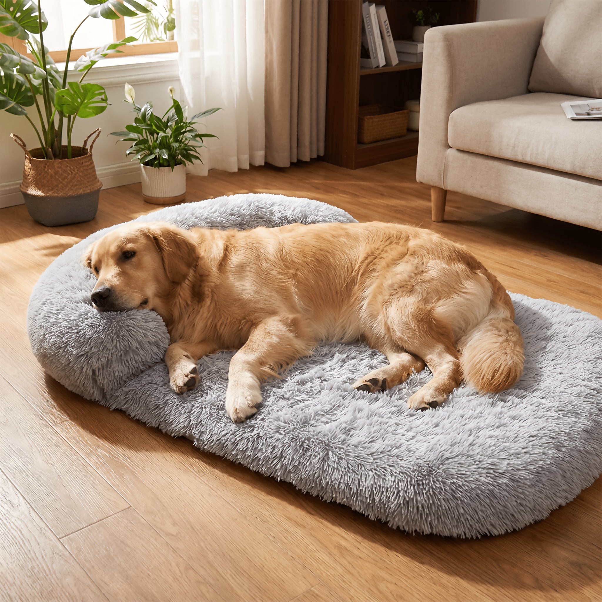 Image of 100x75cm/ 39.37x29.53in Pet Mattress For Autumn And Winter , Pet Sofa, Dog Bed, Cat Bed, Soft, Warm, Comfortable, Suitable For Small To Large Dog Breeds, Dog Bed Cover, Halloween/christmas Gift