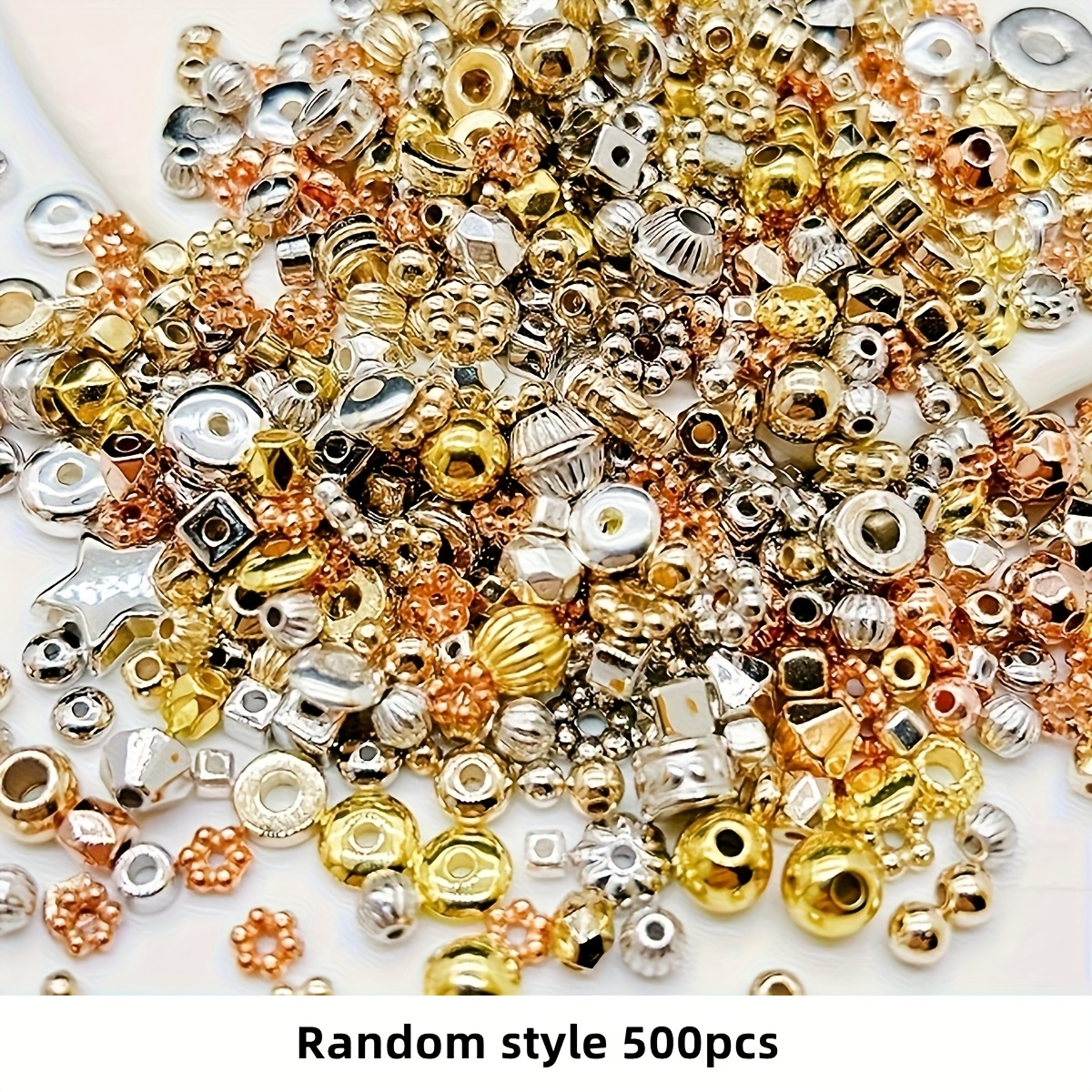 Image of 500/250pcs 4-8mm Random Spacer Seed Acrylic Beads Mixed Color Jewelry Making Bracelet Necklace Diy Crafts