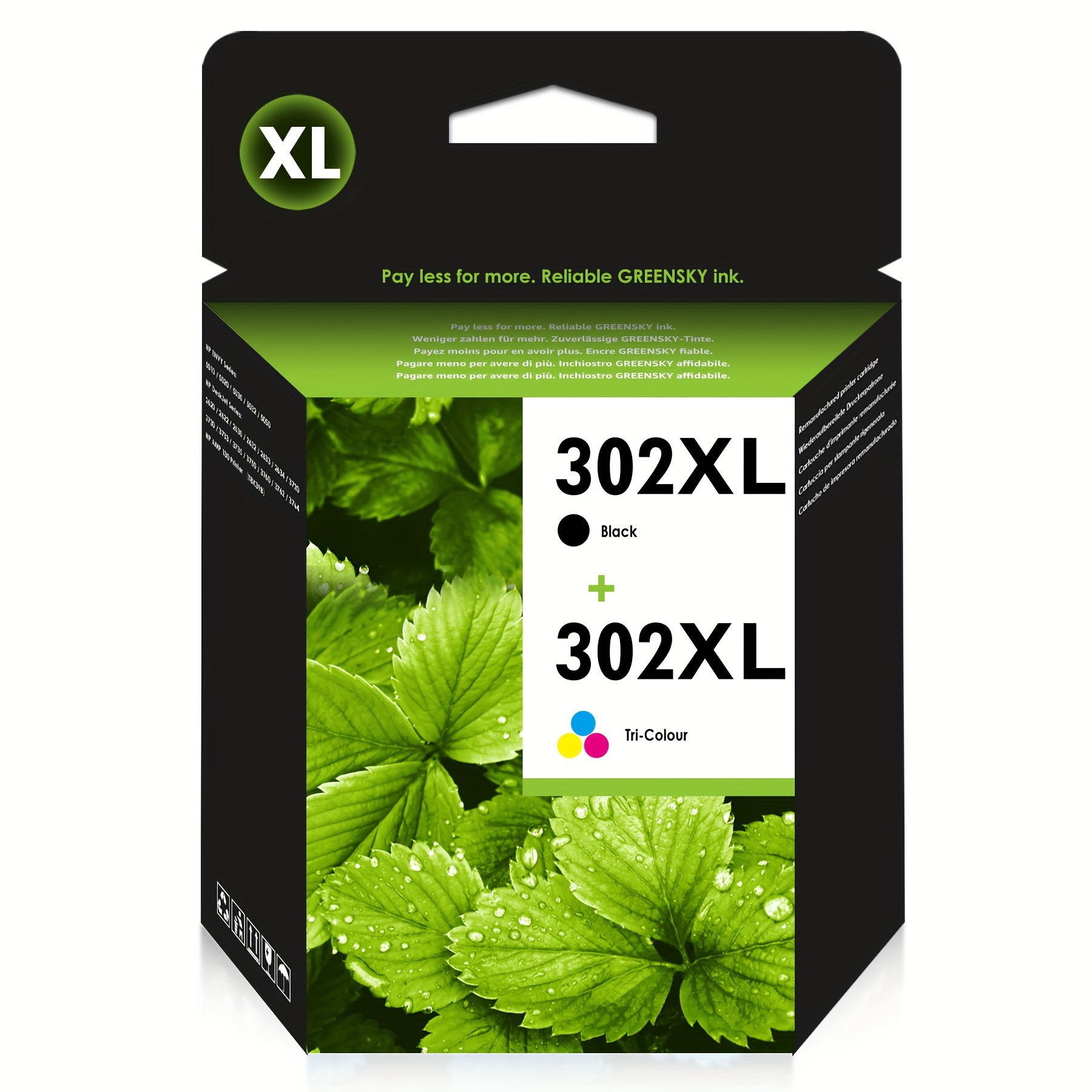 Image of Printer Cartridges Replacement For 302 Printer Cartridges Multipack For 302 Xl 3630 3636 3638 3639 1110 2130 3633 4525 4520 4522 4527 3831 3830 3833 5230