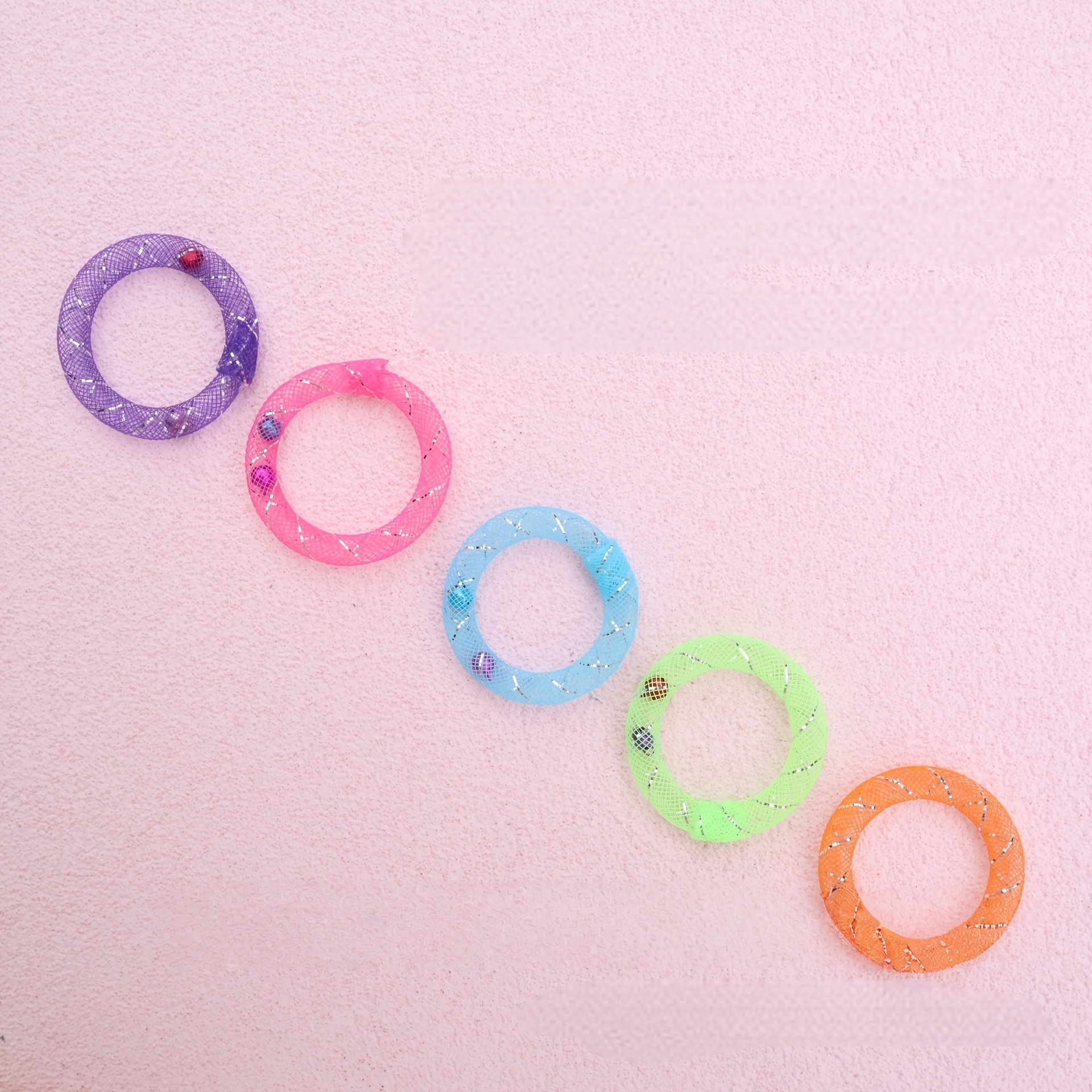 random color 2pcs cat toys soft mesh tube cat self entertainment donut bell   self entertainment boredom relief chewing toy suitable for all cats to play without battery Product details 8