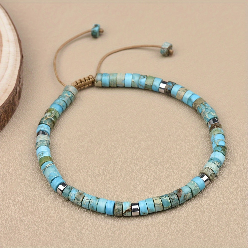 

Turquoise And Beaded Bracelet: A Festive And Elegant Gift For Her - Suitable For Everyday Wear And Special Occasions