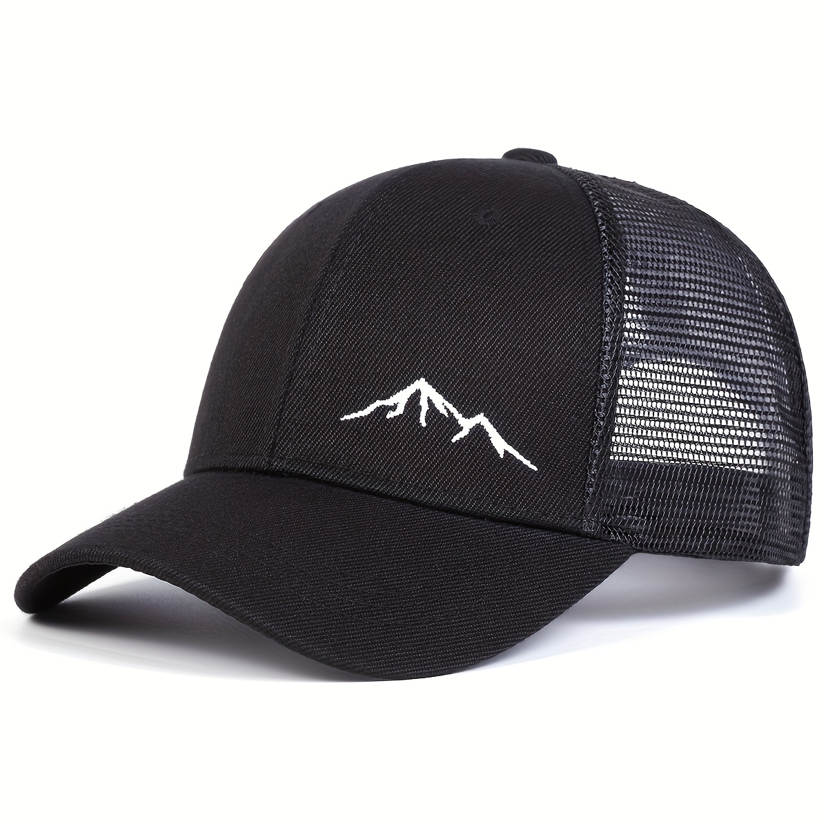 E-shop 1 Herren Minimalistischer Berg-Mesh-Cap, Outdoor Mode Verstellbarer Casual Hut für Frühling/Herbst Reisen, Strandurlaub
