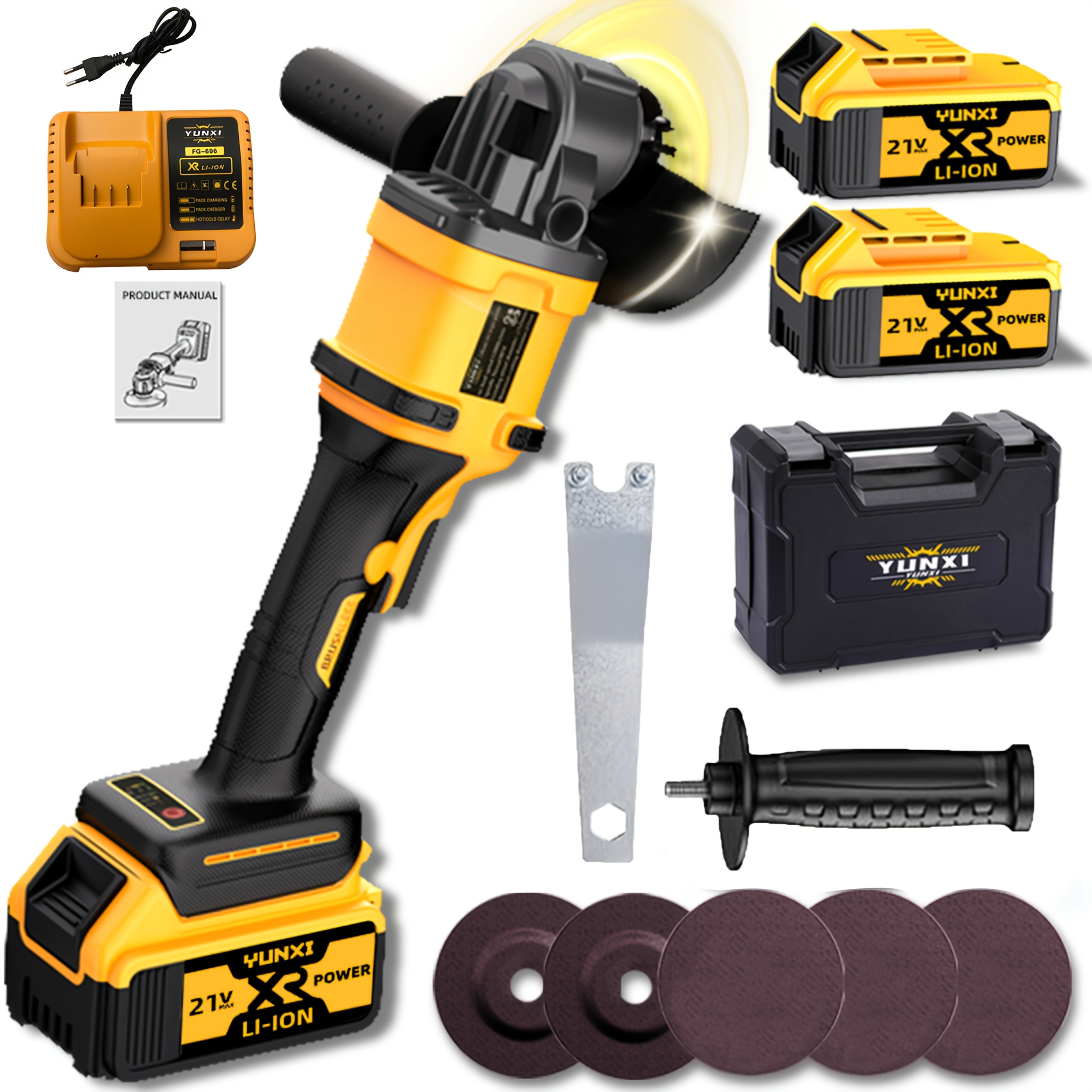 2025 Accu Haakse Slijper & Polijstmachine - Zware Lithium-Ion