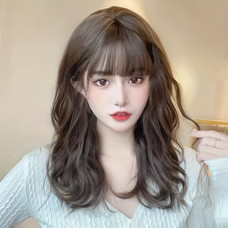 TEMU ウィッグ カール ショートヘアウィッグ レディース ルヘッドセット ショートカーリーヘア 若返り 中長髪 女性用ウィッグ ハンドメイド植え込み 自然な耐熱ウィッグ フリーサイズ ハロウィンストラップ ライトブラウン