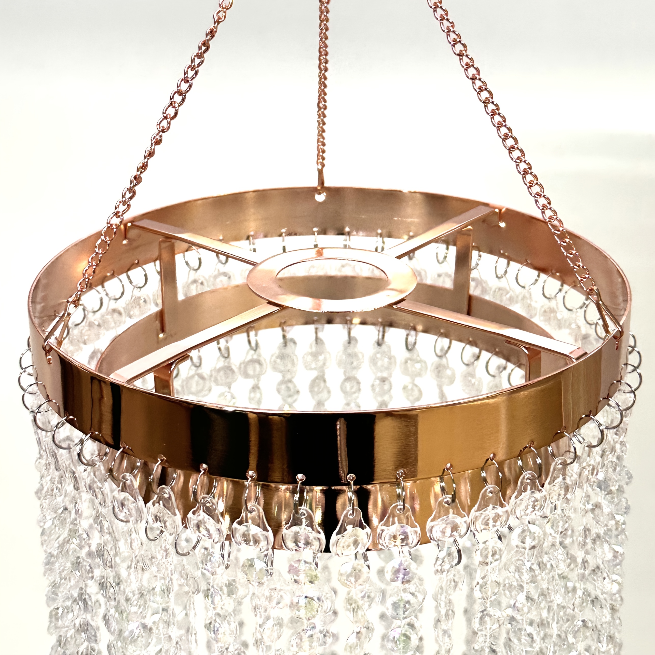 elegant s shaped party and wedding decorative hanging chandelier   reusable thick plastic material ideal for creative birthday and event settings event decoration elegant chandelier flowing design details 5