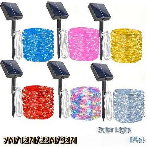 1 pack of new lithium battery outdoor light strip led solar outdoor string lights fairy lights 8 tree dew christmas party wedding decoration porch fence garden christmas tree courtyard party decoration