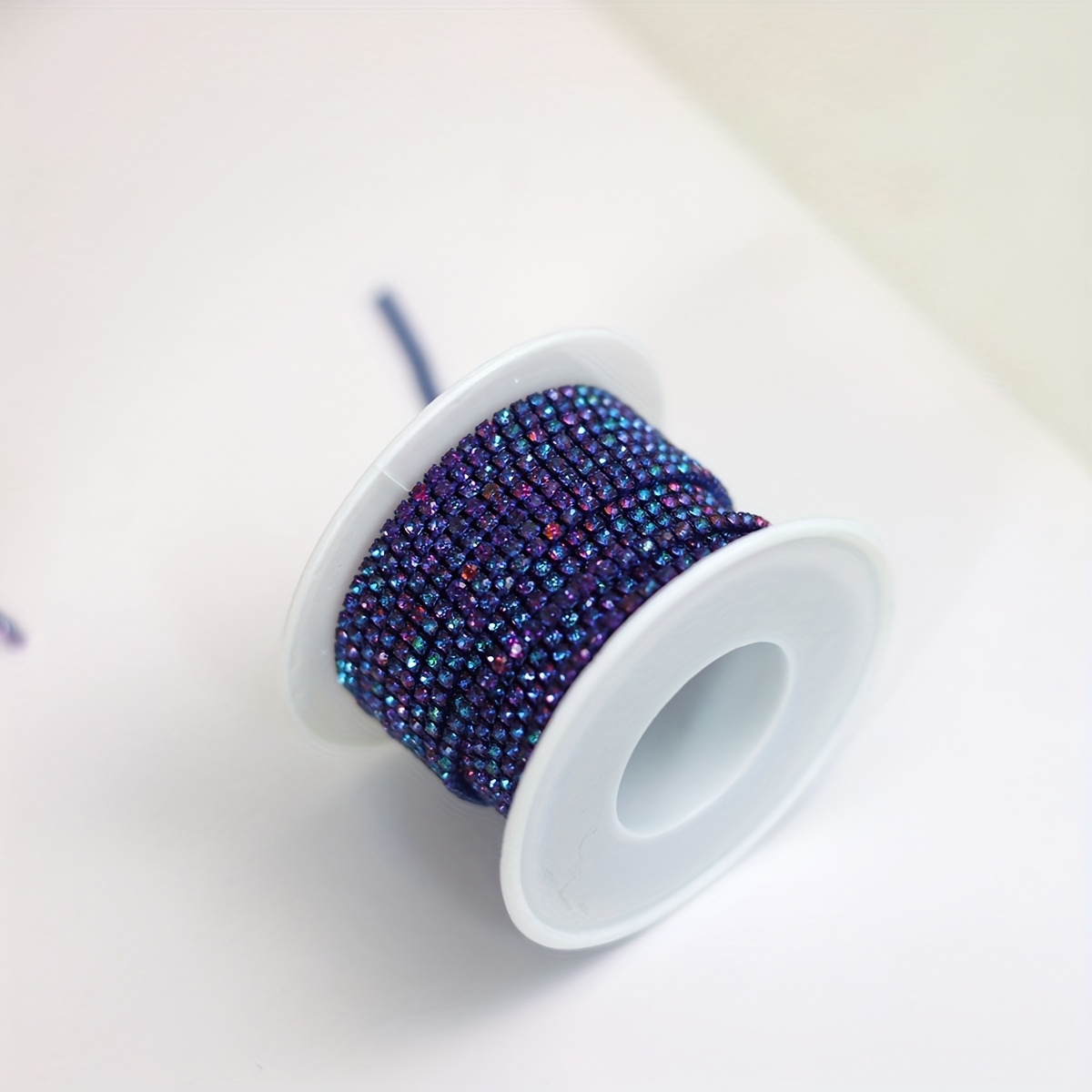 2mm Wide Multicolor Ab Iridescent Glass Rhinestone Chain Clothing Bags Nails Phone Cases And Other Decorative Rhinestone Chains