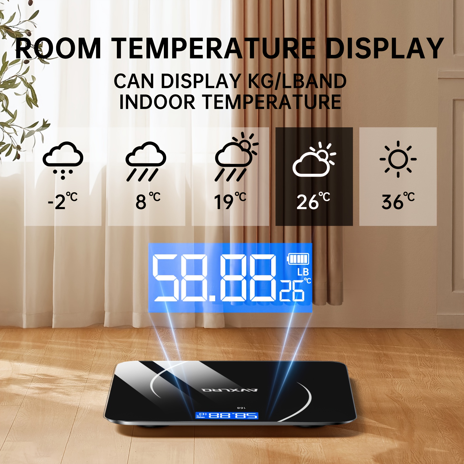 Balance de Poids, Balance Numérique pour Salle de Bain, Balance Ménagère, Précision Élevée 396 Lbs/180 Kg, Affichage LCD HD avec Verre Trempé Épais, Commutable Kg/lb, Mise en Marche/Arrêt Automatique, Pour Maison, Salle de Sport, Salle de Bain, Sécurisée et Durable, Cadeau de Noël, Balance