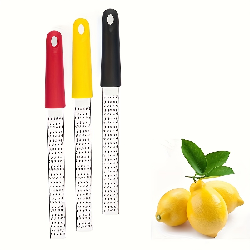 (random Color) 1pc Citrus Zester Cheese Grater Multifunctional Stainless Steel Garlic Grater Manual Ginger Zester Vegetable Kitchen Gadget