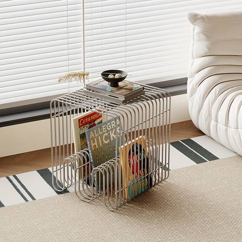 sofa side table small apartment coffee table easy modern light luxury coffee table side table corner table newspaper rack shelf