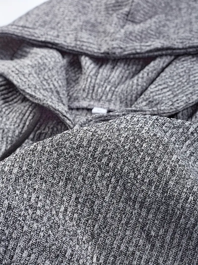 mens ribbed long sleeve hooded henley shirt casual trendy buttons for autumn and winter Product details 5