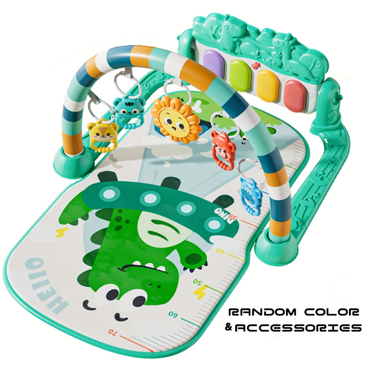 Baby Activity Pad with Pedal Piano, Sensory Toys, and Piano  High-Quality Developmental Gym for Under-the-* Playset, Easy Assembly,  Perfect