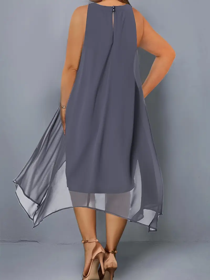 womens plus size chiffon dress loose sleeveless flowy - Temu womens plus size chiffon dress loose sleeveless flowy - Temu