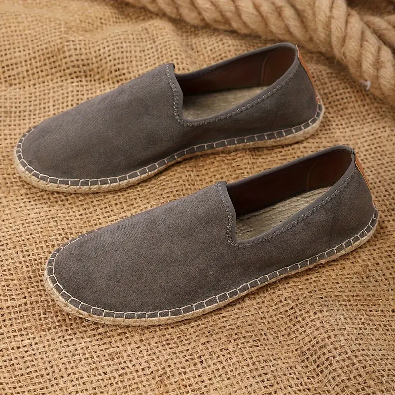 vintage handcrafted linen slip on shoes for men casual minimalist and suitable for details 5