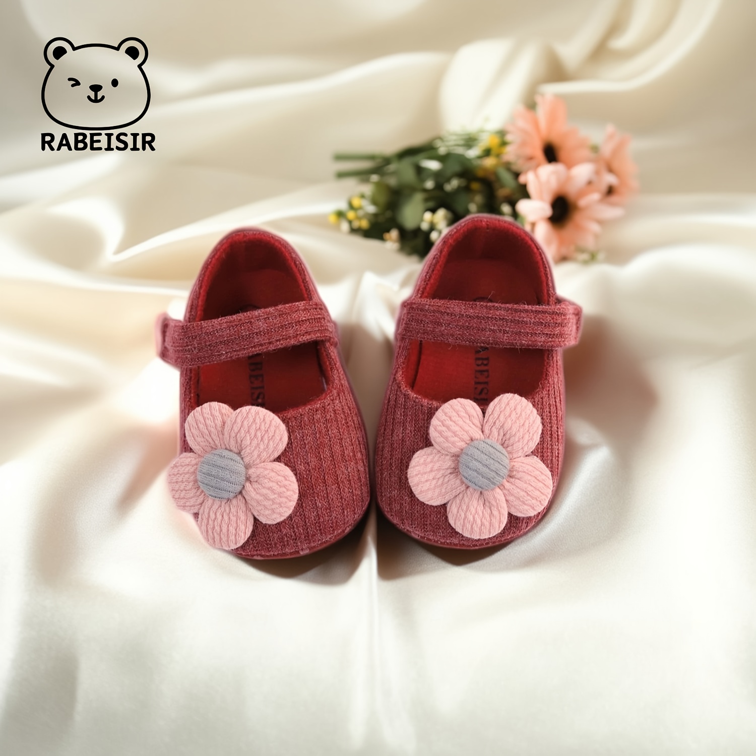 Baby Toddler Shoes, Sun Flower Princess Cloth Step Front Shoes, Lightweight Non-slip, Multicolor Candy Shoes For Daily & Casual Dressing, Spring & Fall