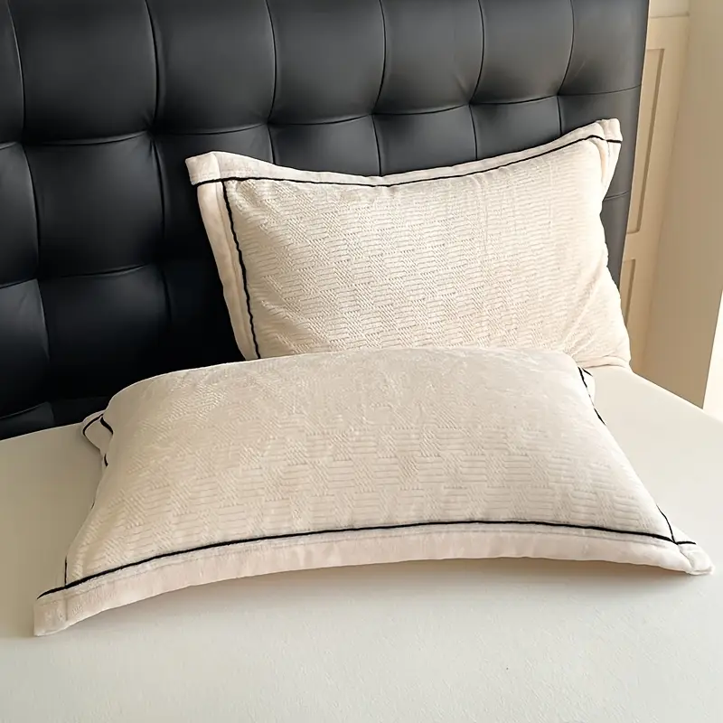 2pcs of milk velvet pillowcases new simple and fashionable adult pillow set soft and comfortable and breathable suitable for home office outdoor room car sofa pillow cover machine washable multiple patterns and colors from couple pillowcase suitable for without pillow core Product details 7