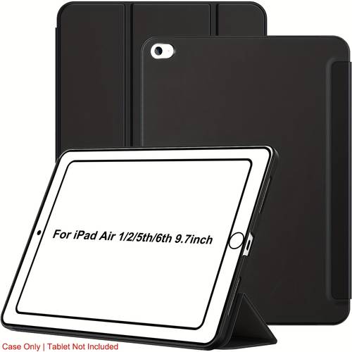 item picture tir fold tablet case for ipad 2 9 7 2013 2014 2017 2018 5th a1893 a1474 a1567 ultra thin flip stand case protective cases soft back cover auto wake up sleep foldable tablet holder auto sleep wake cover sleek protective shell flexible material durable students and professionals digital