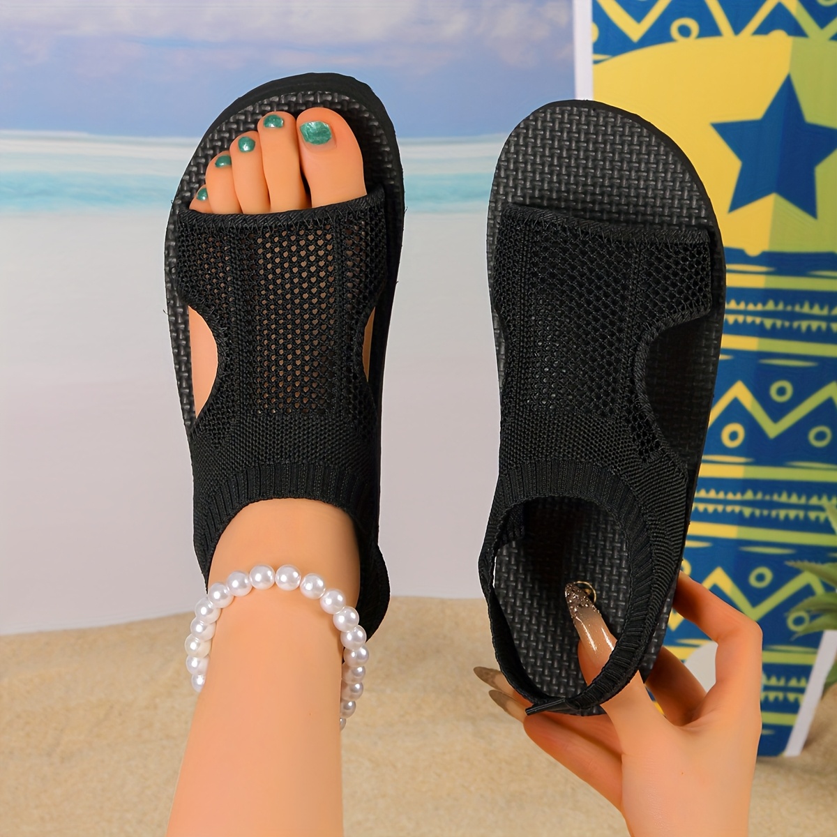 comfortable lightweight women's sandals mesh fabric sneakers