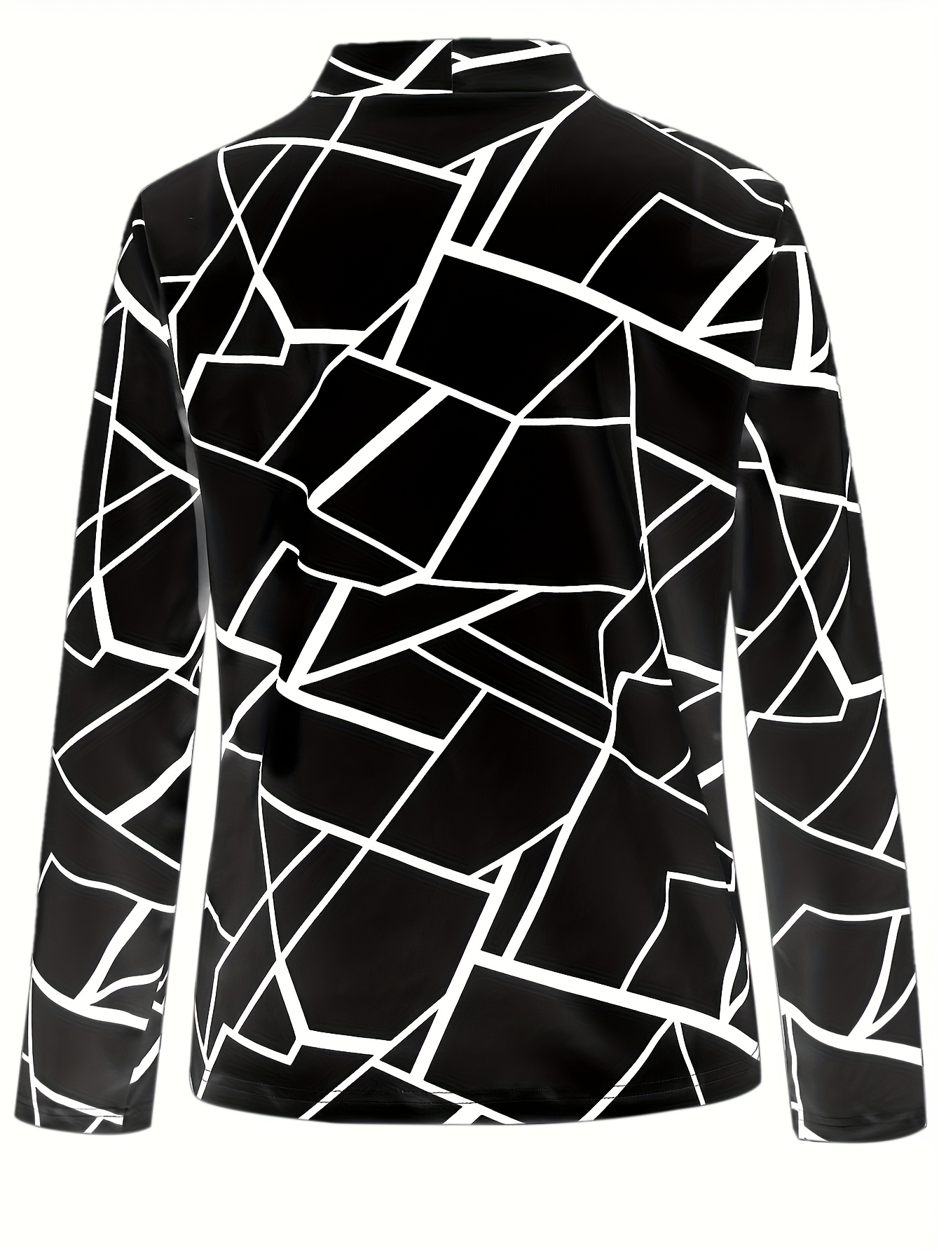 New Women'S Cardigan with Geometric Print Jacket