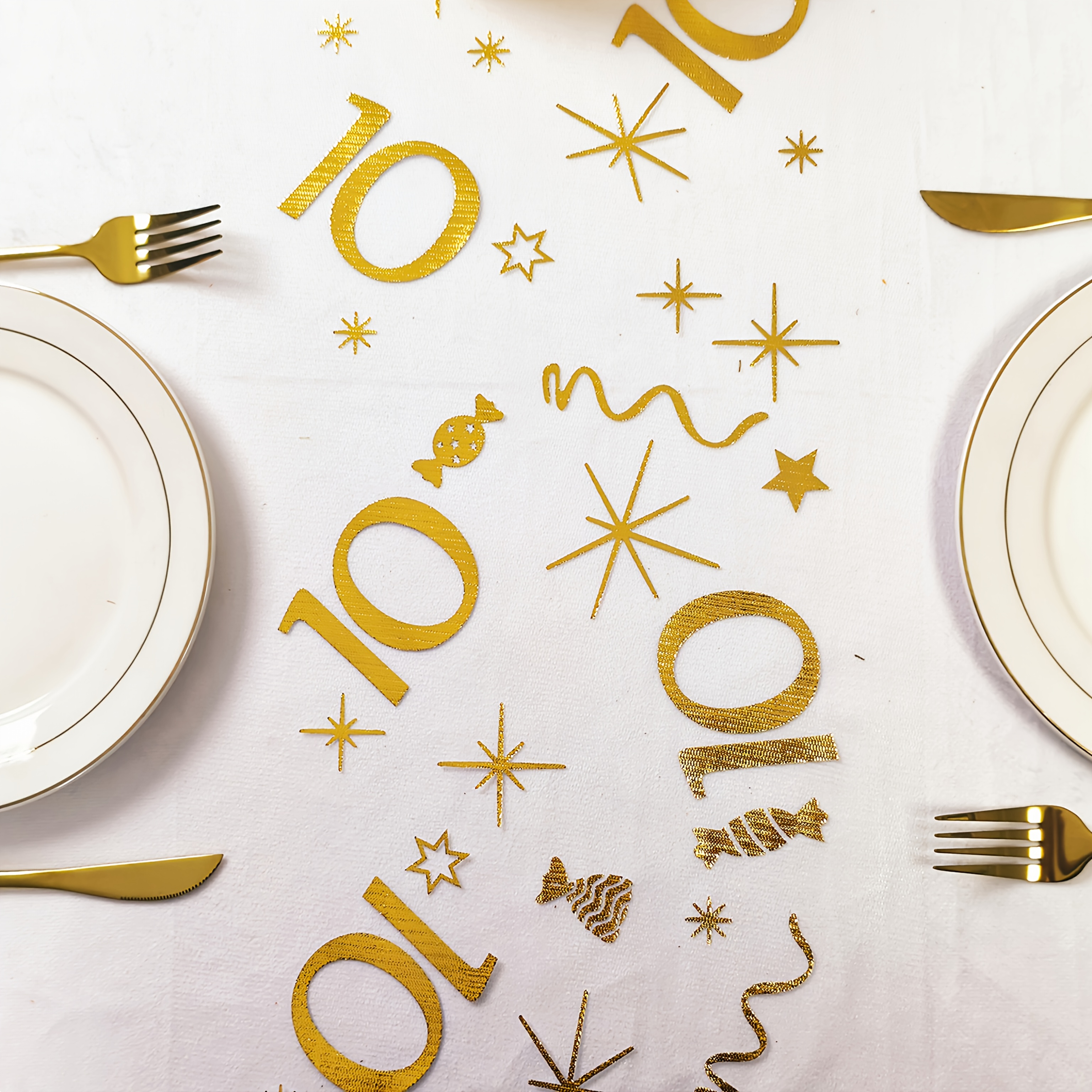 TEMU 1 Roll 10th Birthday Table Runner, 10th Runner, Birthday Party Table Runner, Wedding Commemorative Table Runner, Wedding Table Runner, Number