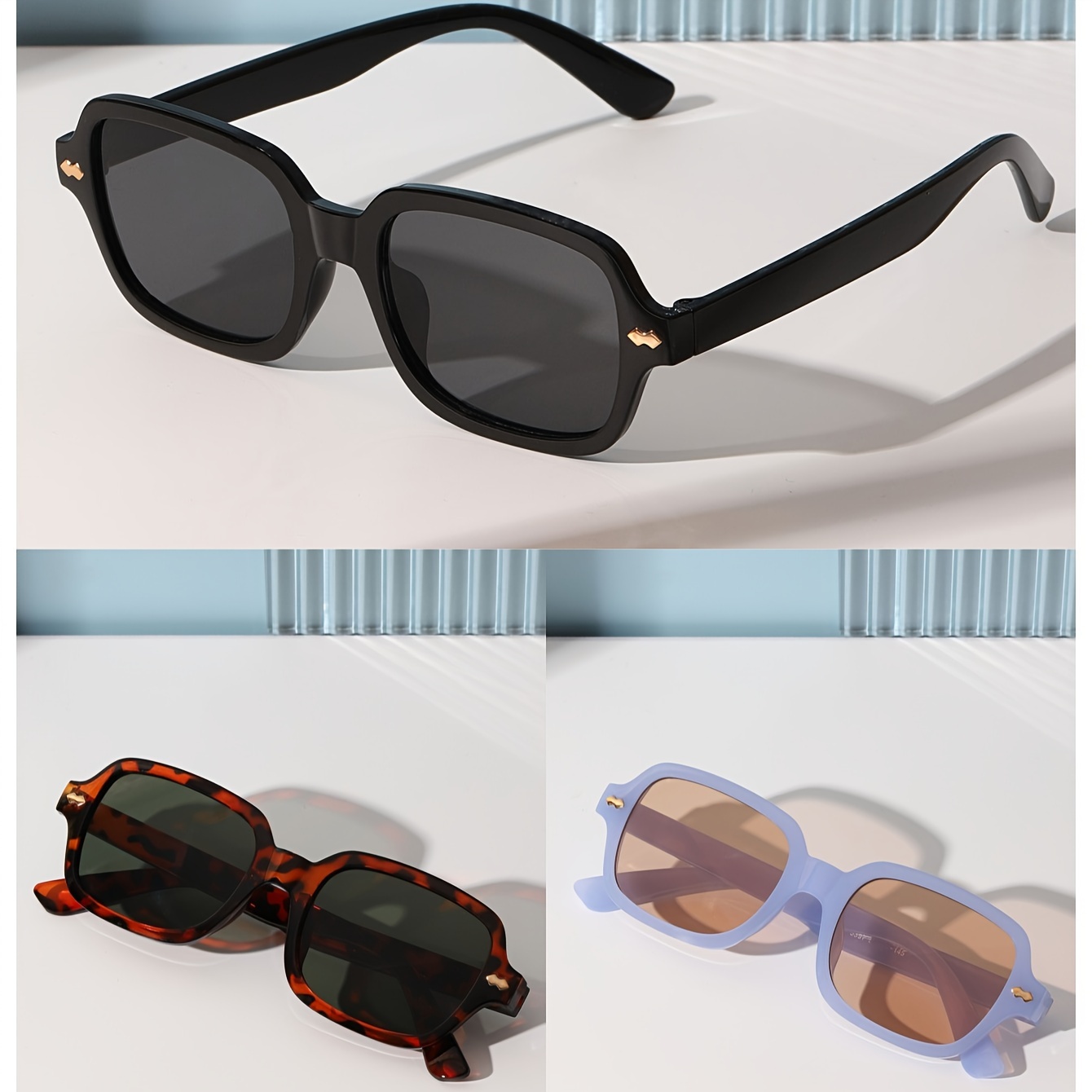 Rectangle Sunglasses For Women Slim Classic Rectangular - Temu Canada