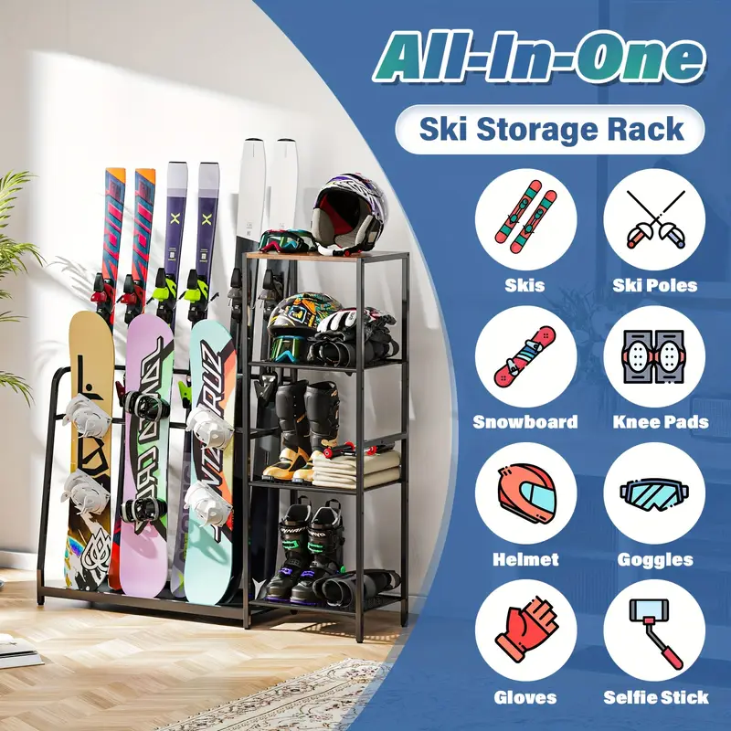 StoreYourBoard Porte-skis Mural De Rangement - Support Mural Pour Skis Maison Et Garage Storeyourboard StoreYourBoard Porte-skis Mural De Rangement - Support Mural Pour Skis Maison Et Garage Storeyourboard