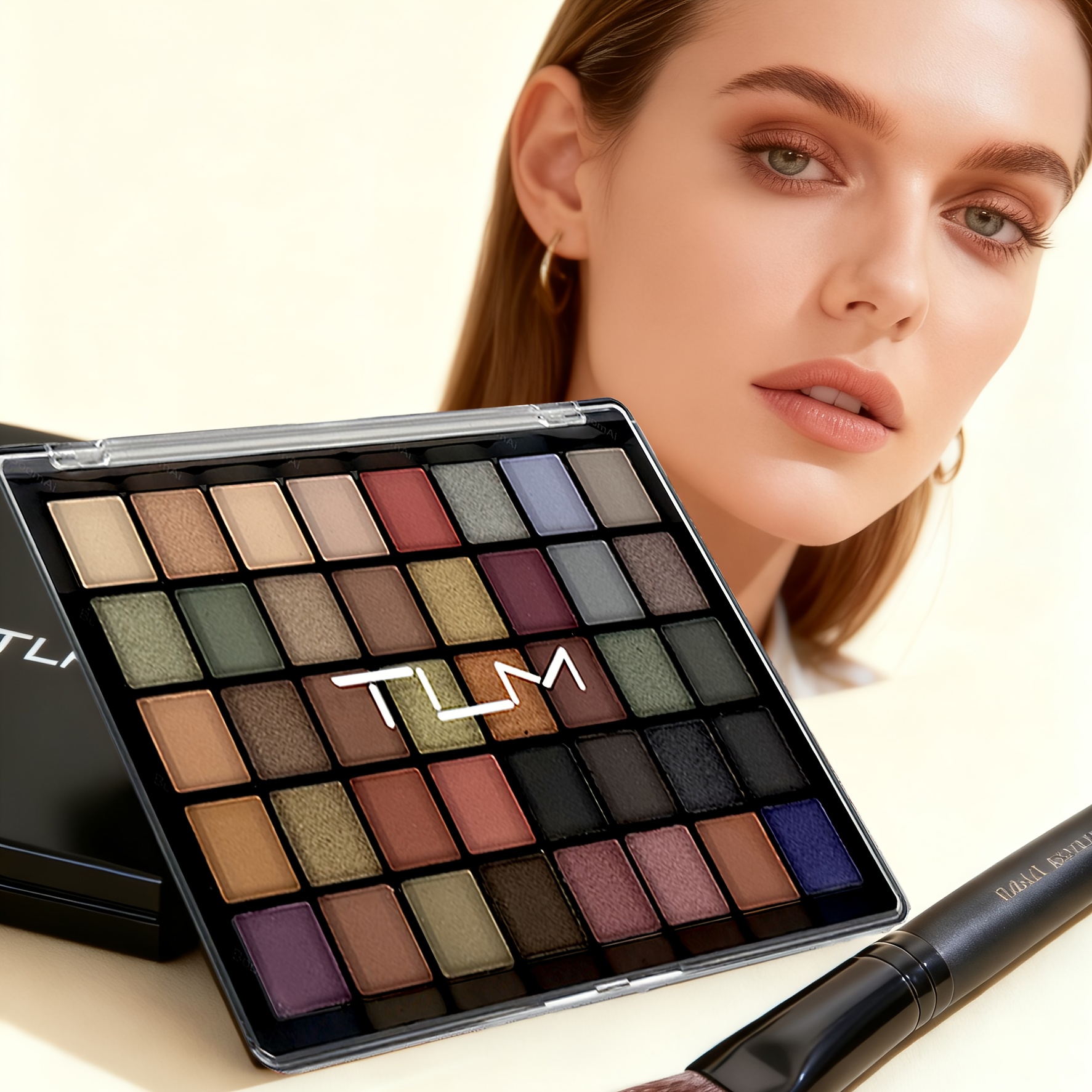 TEMU 1pc Eyeshadow Palette, 40-color Large Makeup , Smoky Eyeshadow, Colored Matte