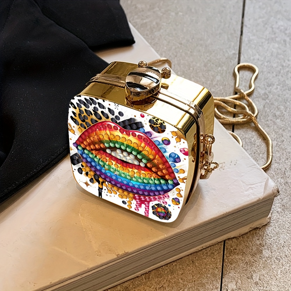 diy diamond painting shoulder bag acrylic sparkling crystal Temu