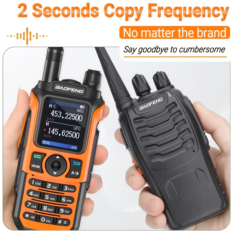 портативна хам , walkie talkies со долг достапен uhf vhf двојна , 2-начинска , комплетен сет, type-c кабел и подобрени функции walkie talkie Детали за производот 3