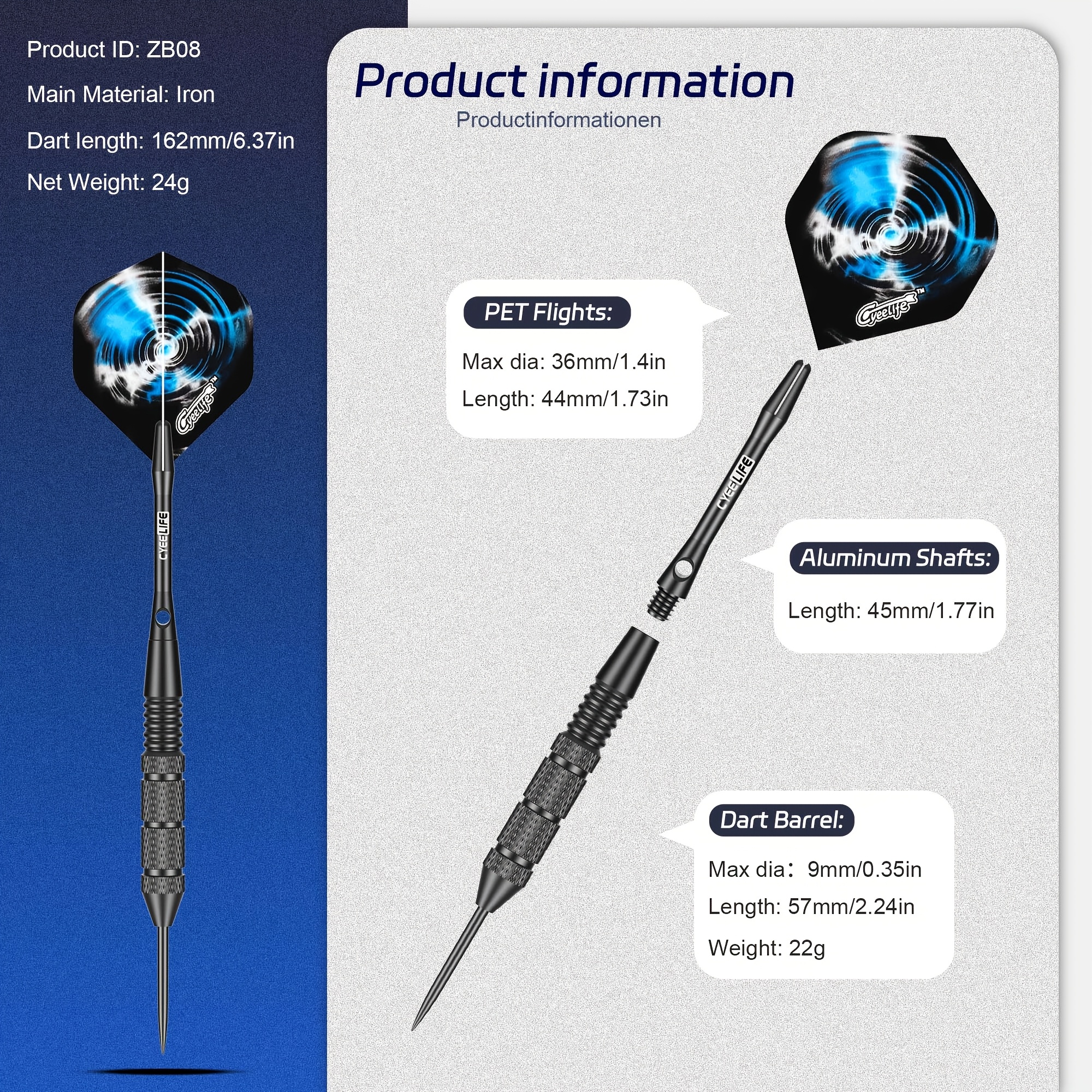 24g Harde Punt Darts Metalen Naalden, Professioneel voor Thuisentertainment en Competitief Darten, Beschikbaar in Zilveren en Zwarte Kleuren