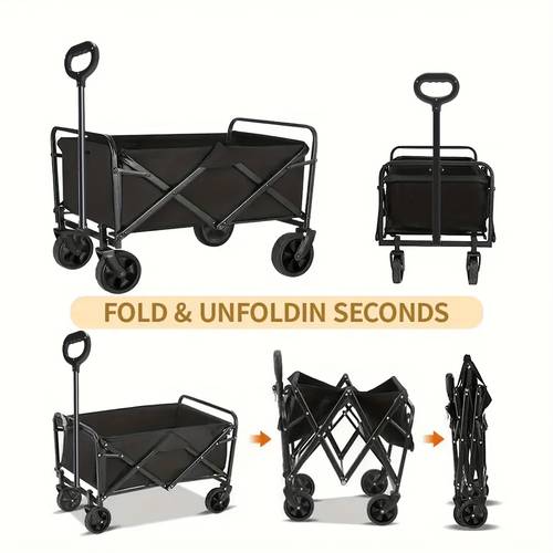 450lbs 330lbs 220lbs folding wagon cart heavy duty utility portable foldable outdoor beach garden cart with 360 all terrain wheels side pockets large capacity collapsible wagon equipment carts for sports camping
