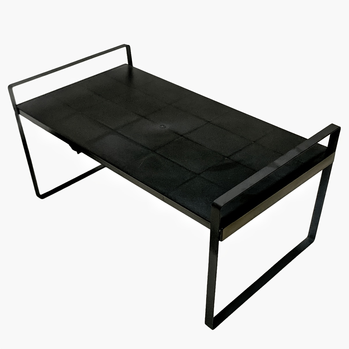 E-shop 1 ABS-Panel Küchenregal mit Kohlenstoffstahlrahmen, geeignet für Küchen und Schlafzimmer, kann Tassen, Geschirr, Gewürzgläser und Bücher