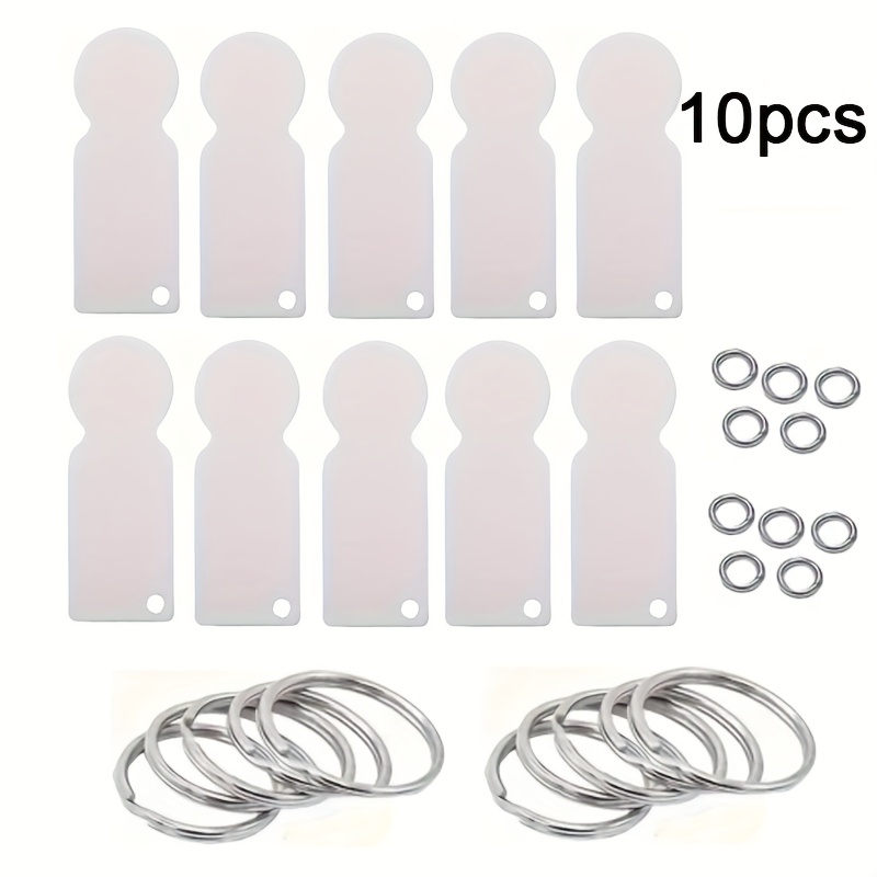 TEMU Gift For Her/him [5/10pcs Everyday Convenience] Durable Shopping Cart Token Keychain – Dual-sided, Heat Transfer Sublimation Blanks With Festive