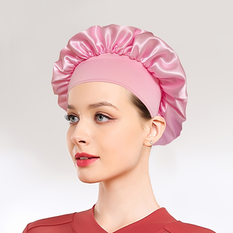 TEMU Stretchy Shower - Elastic Bath Hat, No-fall Design, Bathroom Accessory For , Spa, Travel - One-size- Haircare Essentials, Spa Accessory, , , Spa