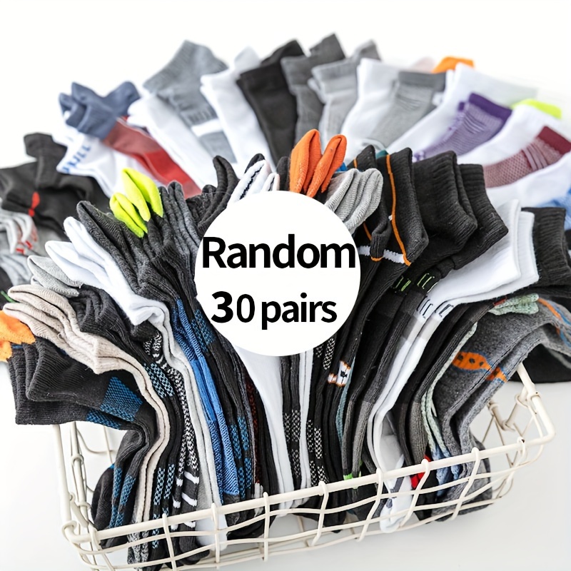 TEMU 10pairs Men's Summer Thin Sports Trend Breathable Non-falling Men's Short Socks Sports Socks Short Socks Shallow Mouth Socks