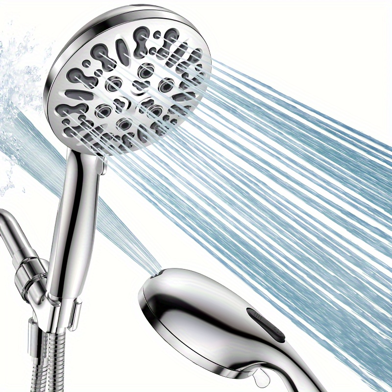 

High Pressure 8-mode Handheld Shower Head - Nozzles, Handheld Shower Head With Extra Long Stainless Steel Hose & Adjustable Bracket, Built-in To , Tile & Pets