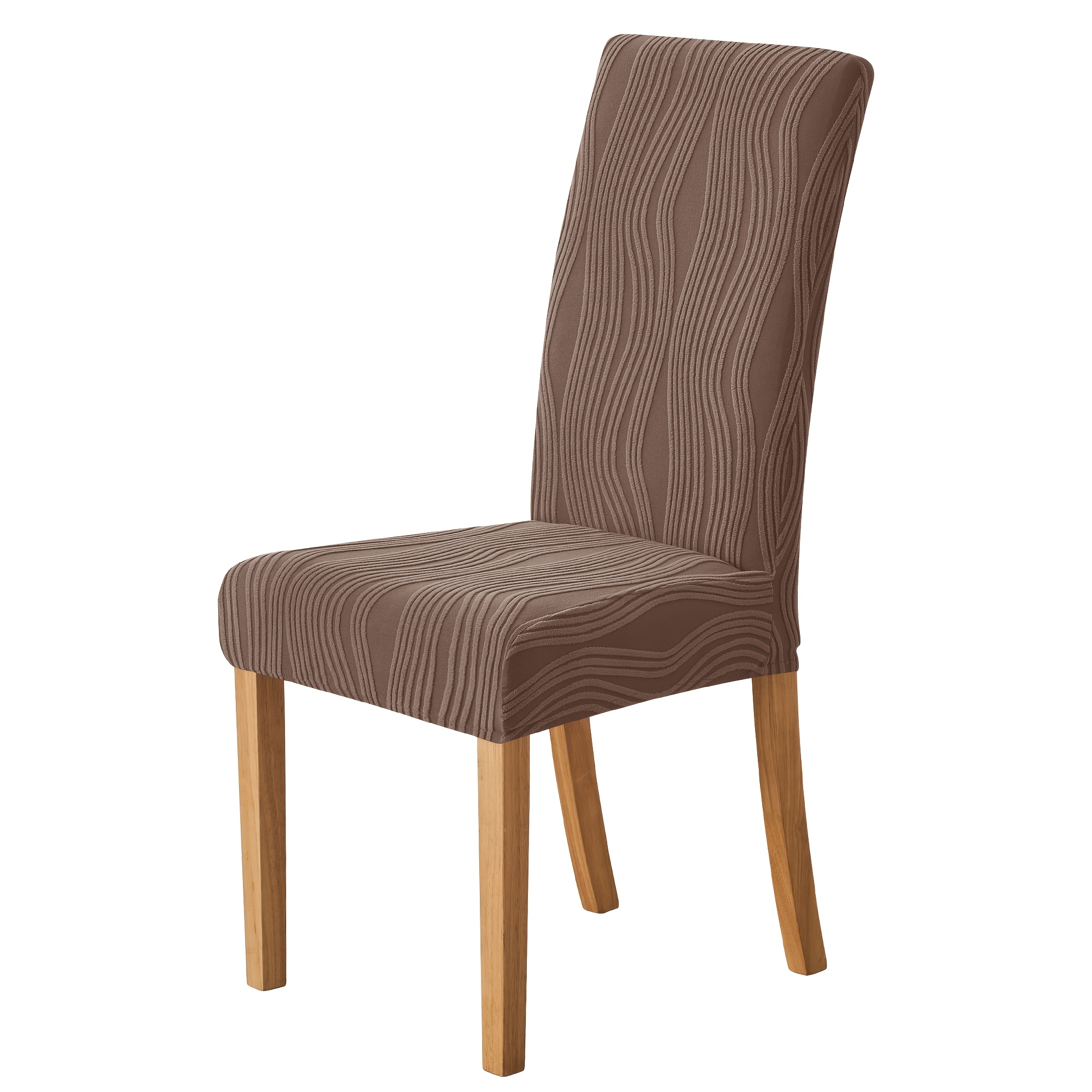 TEMU Housse de chaise de salle à manger 1 pièce, extensible, à motif jacquard d'eau à , GSM , mi-haut, pour /, lavable en machine et réutilisable