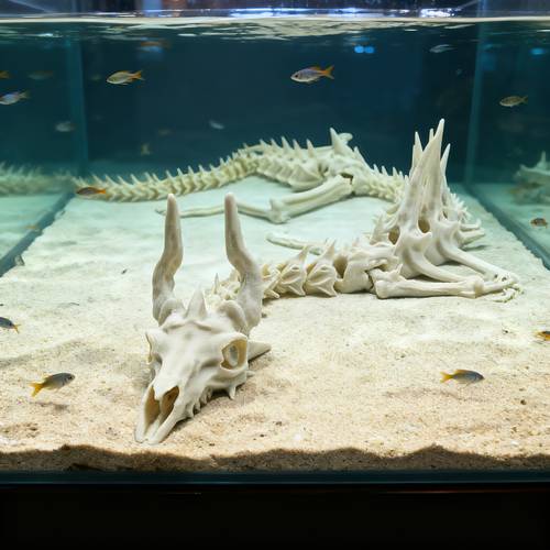 60cm large underwater skeleton dragon aquarium skeleton for fish tank decoration realistic dragon joints themed reptile skeletal system ornament aquarium scene decor creative gift for aquarists