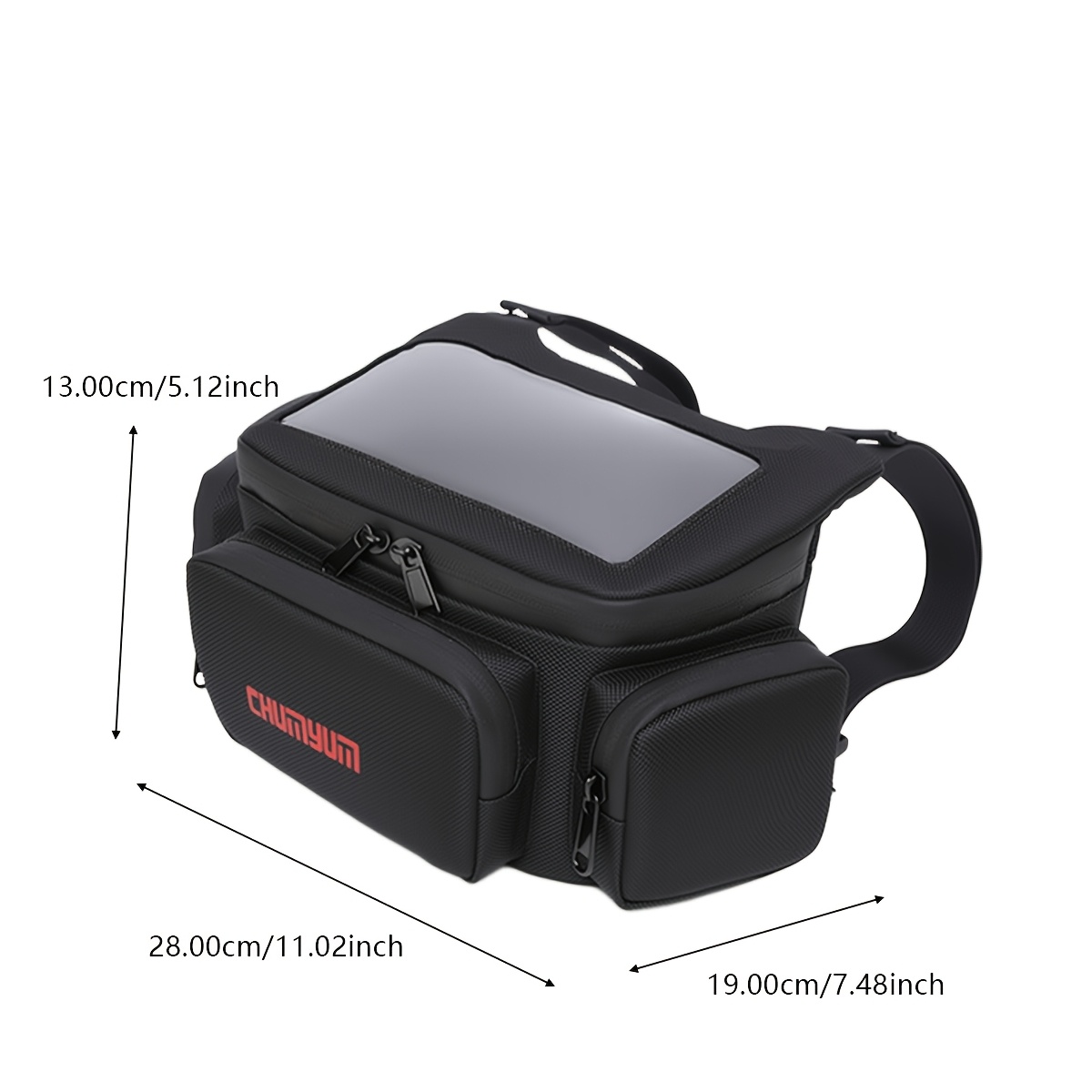TEMU Nueva Bolsa de Manillar Delantera para Motocicleta de Gran Capacidad, Bolsa de Cintura para Motocross, Bolsa de para Motocicleta con Pantalla