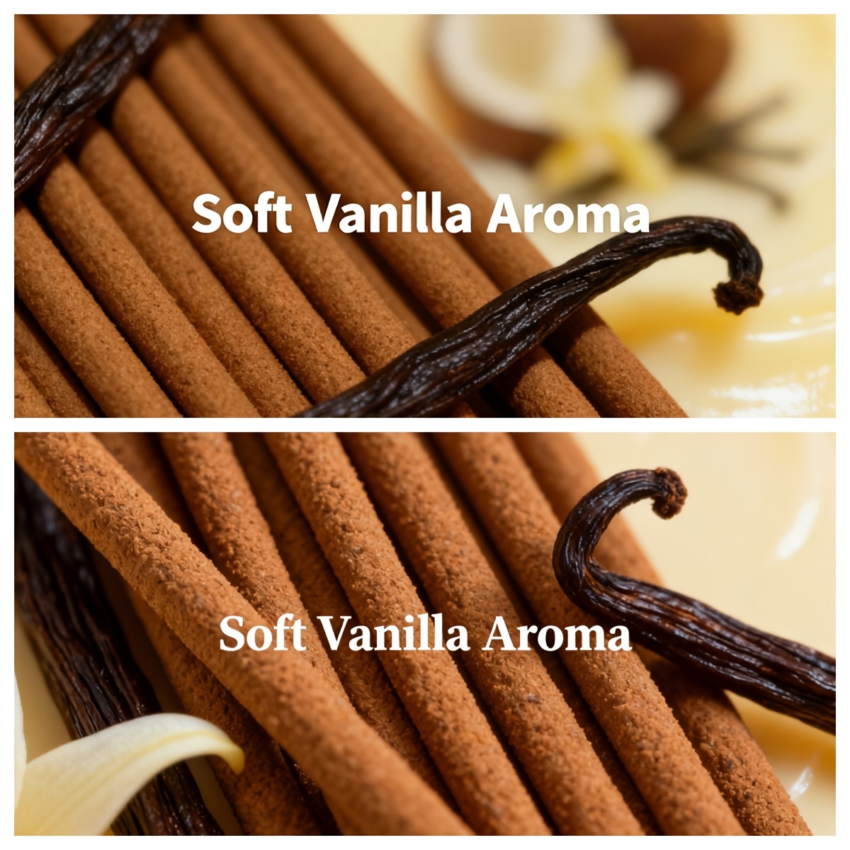 31/62/127 piezas de Varillas de Incienso de  y Vainilla | Varillas Hechas a Mano con Tiempo de Combustión de 30-40 Minutos | Aroma Exótico de Leche de  para Fragancia del Hogar | Adecuado para Dormitorio, Sala de Estar, Cocina, Oficina, Balcón y Camping | Ideal para Yoga, Meditación y Ambiente de