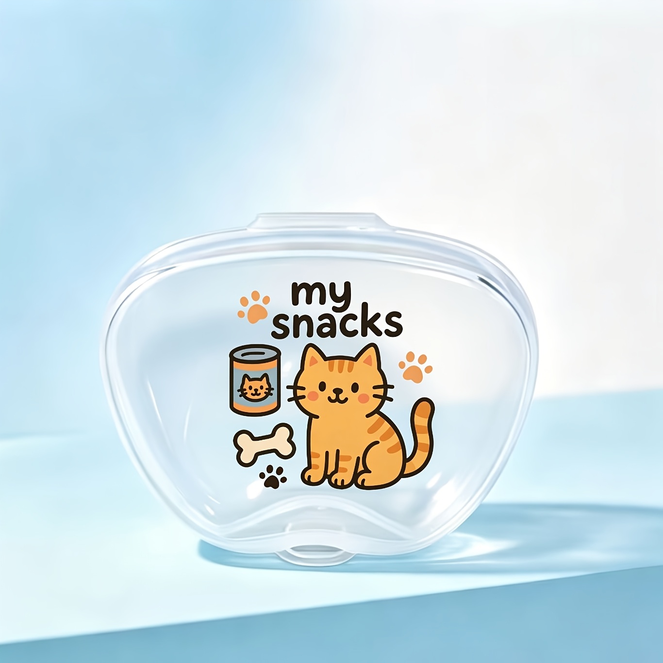 TEMU Boîte de rangement mini pour collation pour animaux de compagnie avec motif d'animaux mignons, conteneur scellé, boîte à friandises pour chiens,
