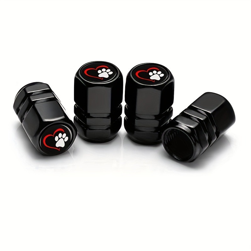 4pcs Tire Valve Cover Valve Stem Cover, Universal For All Cars, Trucks, Suv, Motorcycles, With Cute And Footprints Design