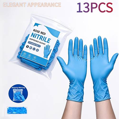 elegant sky blue nitrile disposable gloves an for home and lightweight gloves for daily use an essential household item