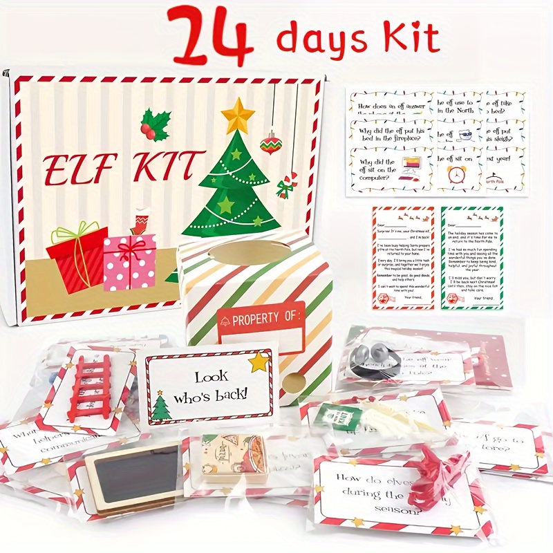 

24 Elf Kit, Christmas Jokes & Surprises, , No Required, Plastic, For