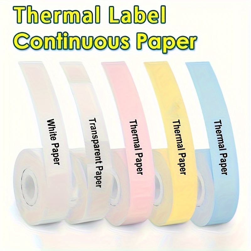 

1roll 15mmx7m Continuous Label Paper Suitable For P12/d30/d30s/d32/d35/q30/q2/b100/c70/l1/q30s/q3 Waterproof Thermal Tear-resistant Color Printing Paper