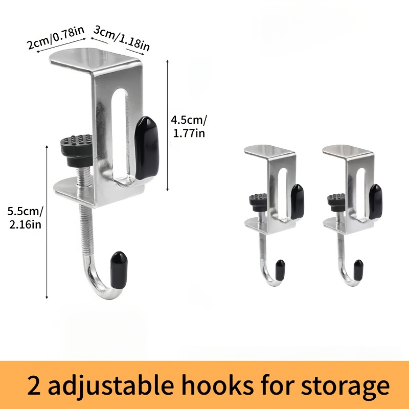 TEMU Ganci per uso , inclusi ganci per bordi per tavoli e ganci per mensole, progettati per divisori fino a 3 cm di spessore. Disponibili in set da