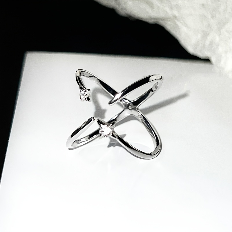 TEMU New Four-pointed For Women, Adjustable , Reversible Wear, Star- Design, Minimalist Style With A High-end Feel