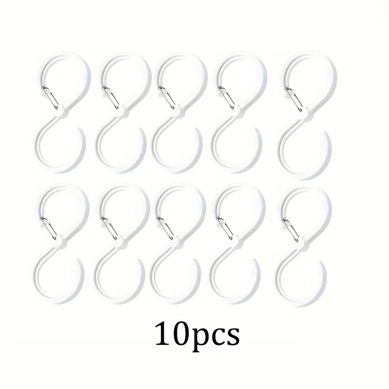 E-shop 10/12 Stück Multifunktionale S-Haken Kombination (1.14In X 2.52In, Passend für 0.59In Schiene) - Sicher und Langlebig, Einfache Lagerung, Kein