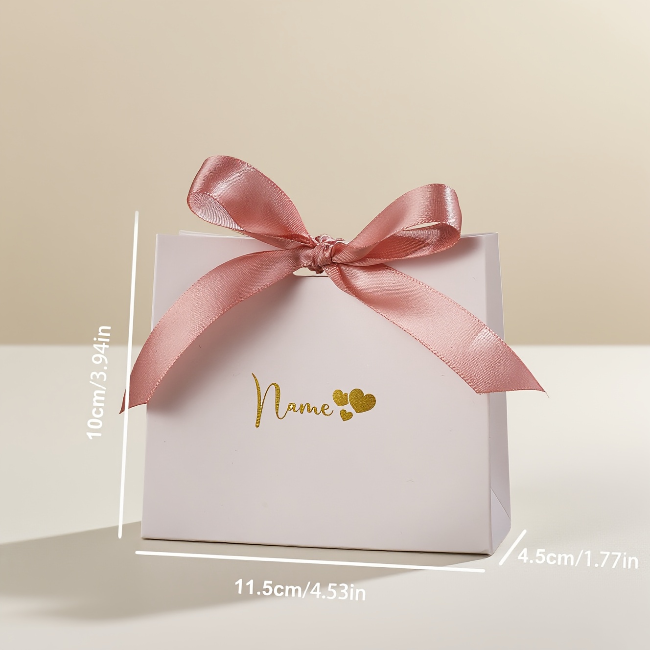TEMU Juego de 5 cajas de recuerdo personalizadas con estampado en lámina dorada para boda, damas de honor/ de boda, cajas de embalaje para regalos